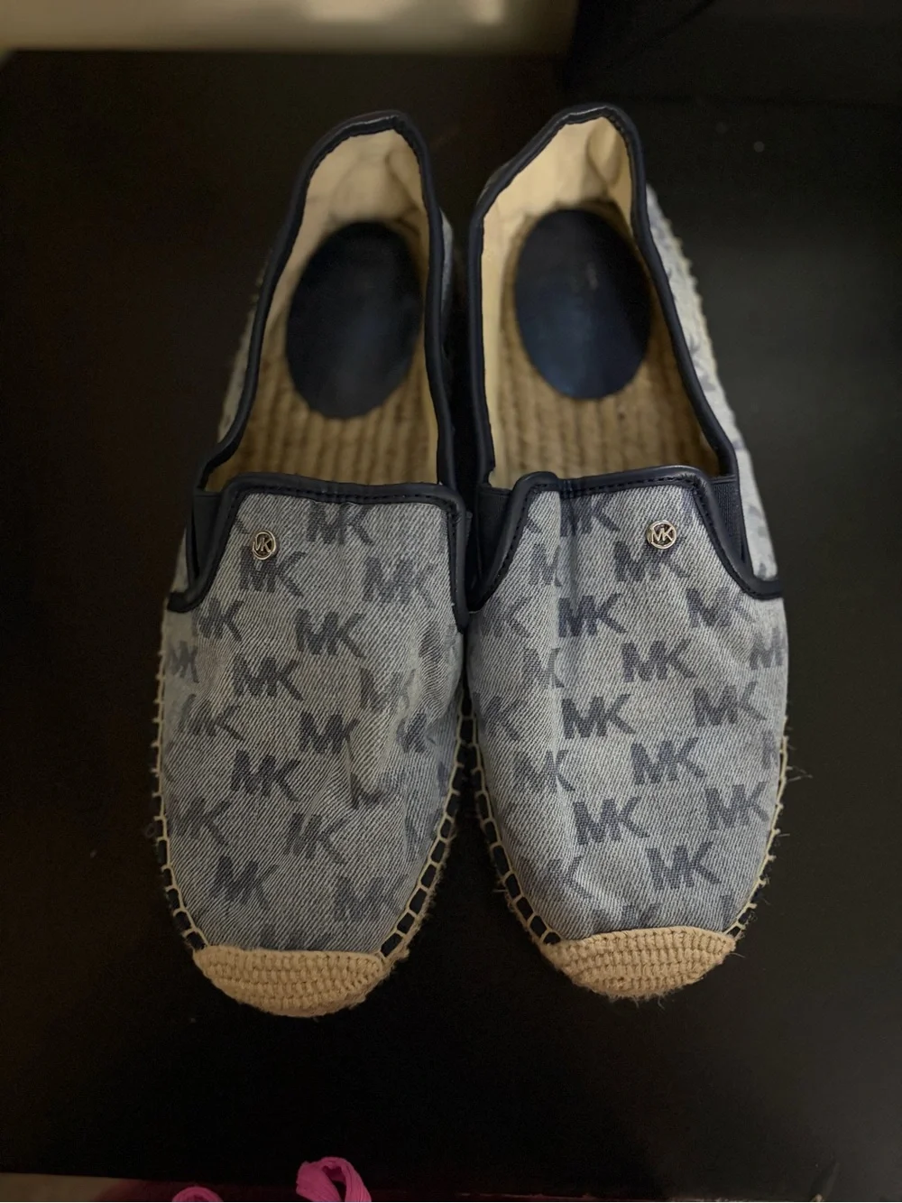 Michael Kors Denim Hastings Logo Jacquard Espadrille